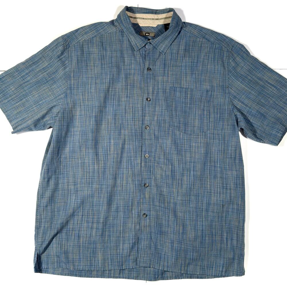 REI Co-op Button Up Shorts Sleeve Lightweight Hiking Outdoors Mens Size XL